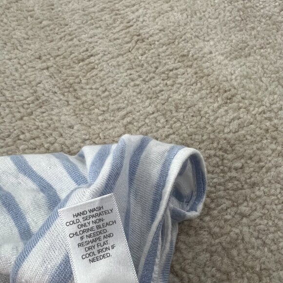 J. Jill Linen Striped Pullover Poncho Sweater Knit Top M/L - Picture 12 of 12